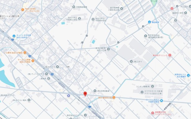 加古川市平岡町中野　土地の地図