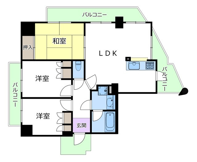 【間取り】 | セラフ豊中向丘壱番館 | エイブルにて取扱い可能な住宅ローンは、全部で10種類以上！お客様にピッタリの住宅ローンを当社のFPよりご案内させて頂きます。住宅ローンのご相談だけでも、お気軽にご相談下さいませ。