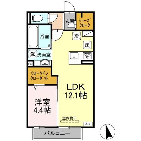 プランドール A棟の間取り|使い勝手の良い間取りです♪
