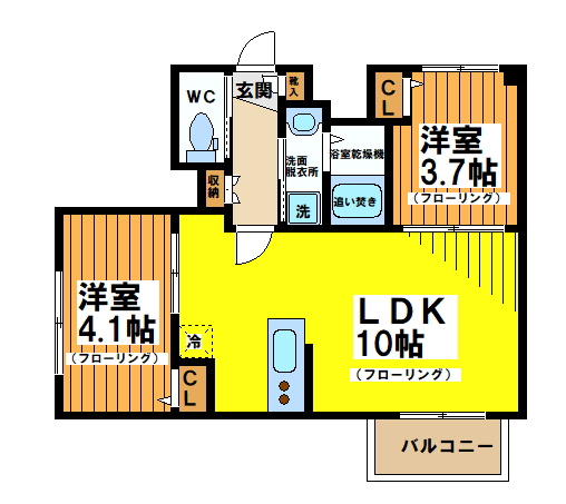 【間取り】 | ヴェルディア中野南台