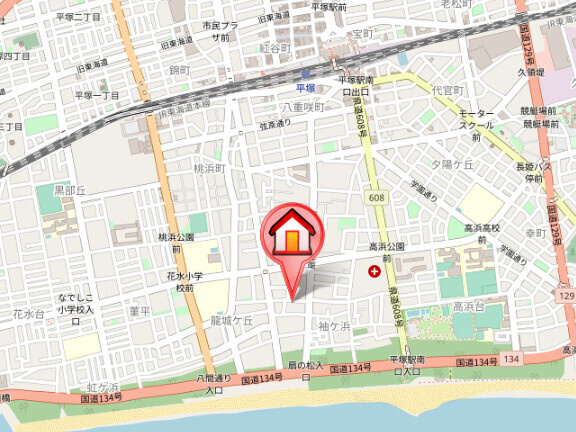 コート平塚の地図