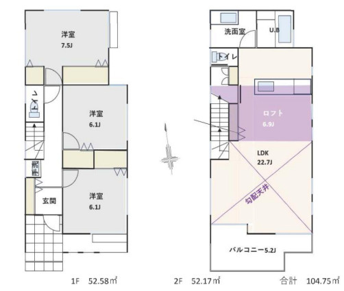 藤沢市羽鳥5丁目　新築戸建　全1棟の間取り