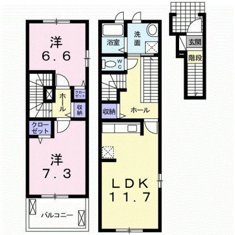 シャトン　ミョルの間取り|間取図