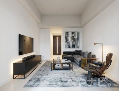 【居間・リビング】 | S-RESIDENCE名駅North | ★リビング　AIにて家具配置