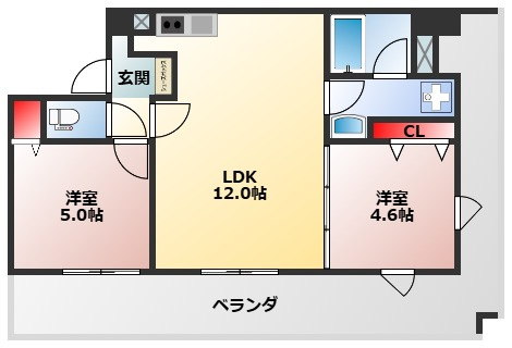 【間取り】 | プレステージ12番館