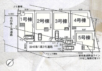 市川市大和田第4の区画図