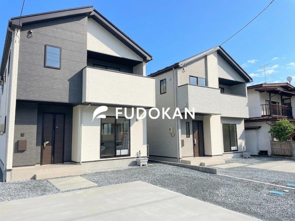 山形市大野目１丁目の新築一戸建の外観|現地外観写真！内覧可能です。ご予約受付中！