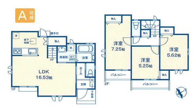 昭島市緑町2丁目　新築戸建全1棟の間取り