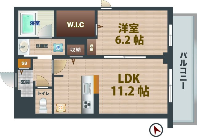 【間取り】 | AIFLAT方南町 | 1LDKのお部屋です。
