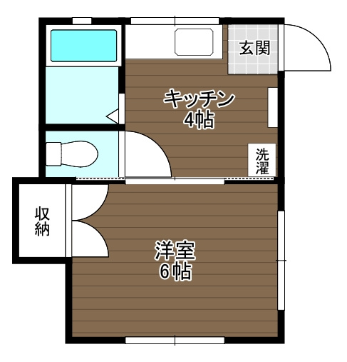 【間取り】 | パサージュ善行 | 1DK