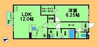 【間取り】 | クレール四季彩の丘　六番館 | 間取り図：反転タイプ