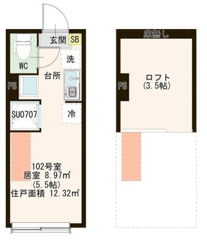 ハーモニーテラス町屋Ⅵの間取り