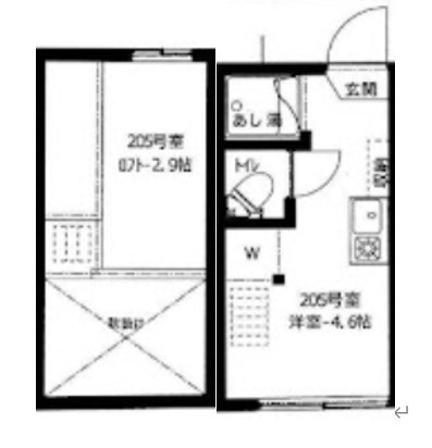杉並区高円寺南１丁目のアパートの間取り