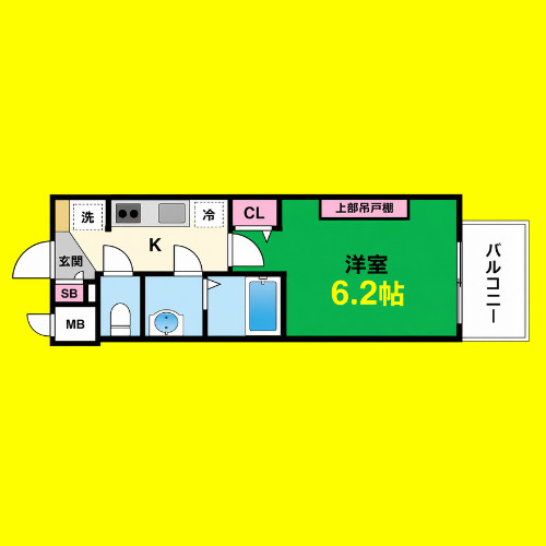 プレリス花の木オルディア　名古屋市賃貸　仲介手数料無料の間取り