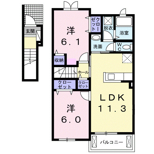 ビバーチェ　　刈谷市近郊の賃貸はクラスホーム刈谷店の間取り