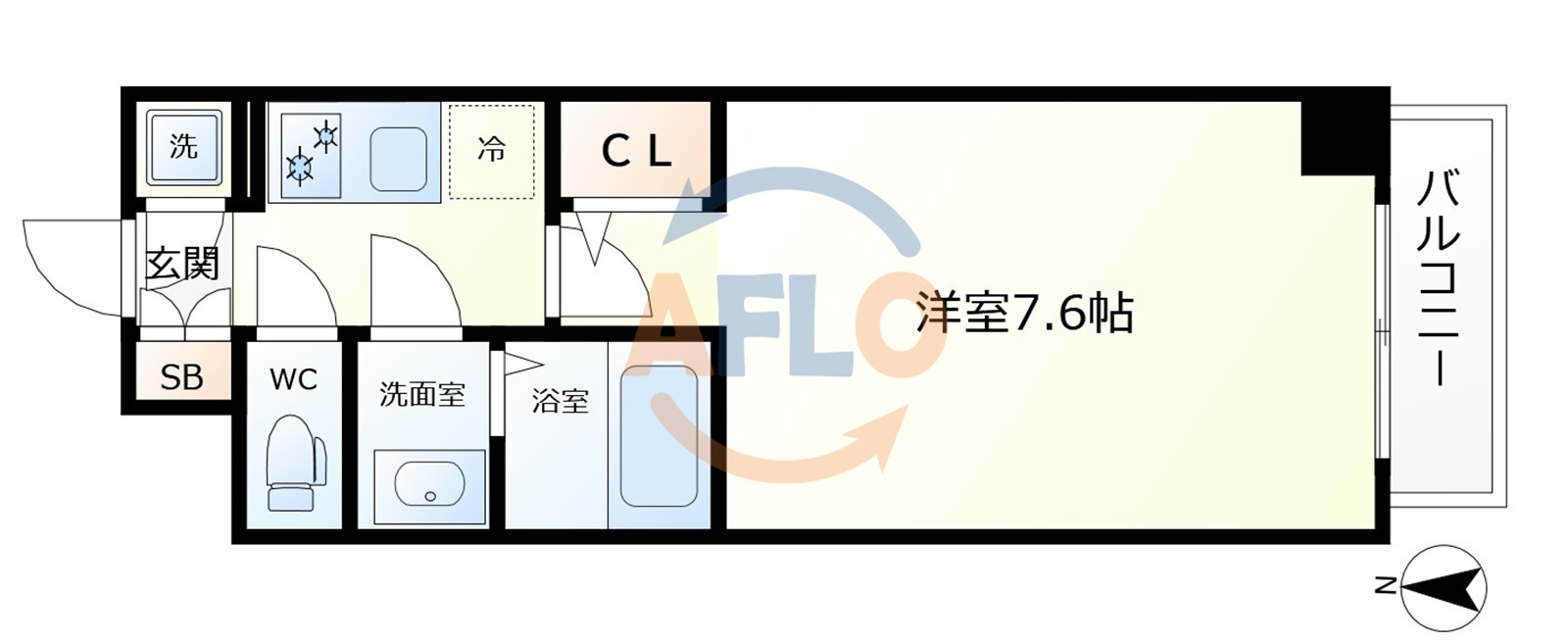 エスリード阿波座ラグジェの間取り|エスリード阿波座ラグジェ　間取り