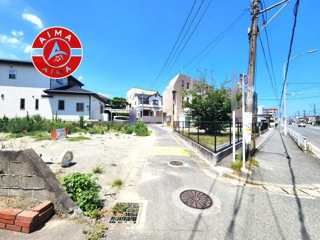 福岡市博多区三筑2丁目第1-2区画（2号地）の前面道路含む現地写真|日当たり良好です。