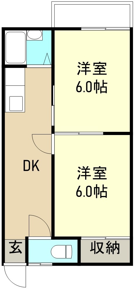 コアコーポA・Bの間取り
