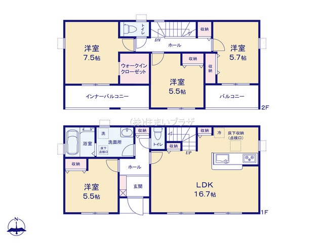 仲介手数料無料）津島市新開町の間取り