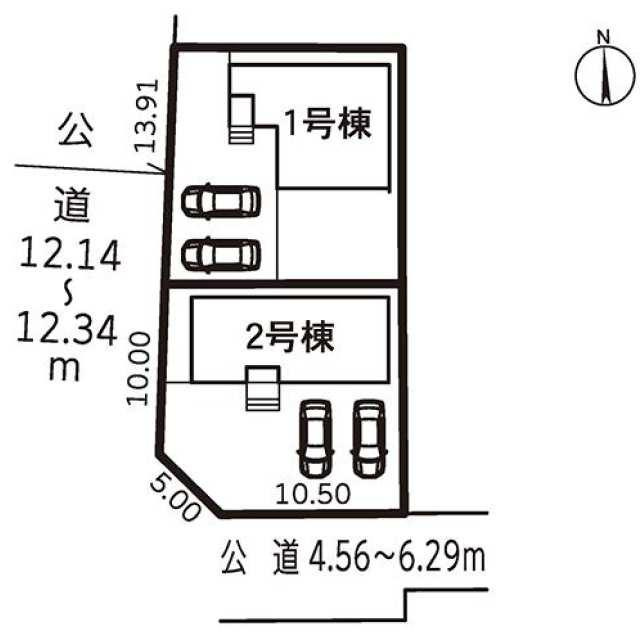 仲介手数料無料）津島市新開町の区画図| 