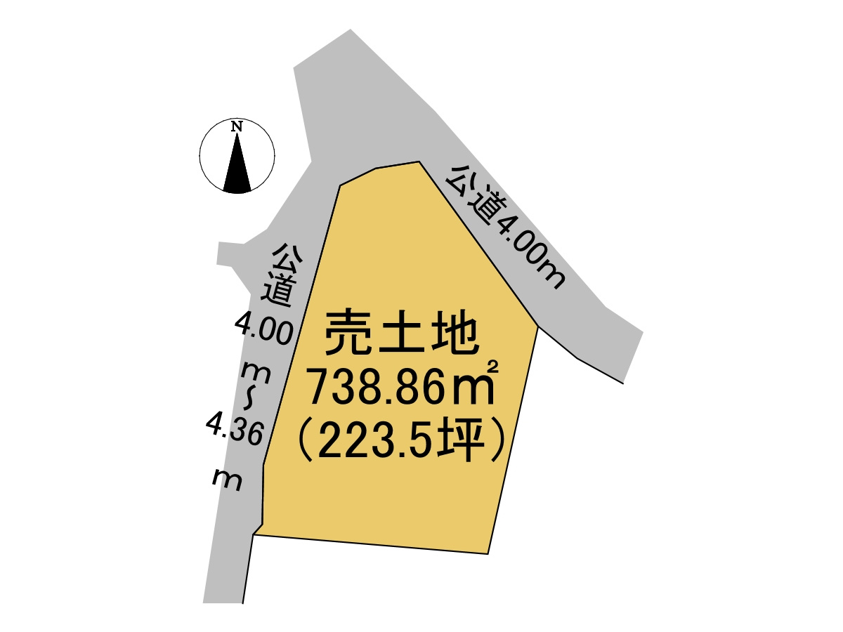 売土地　岐阜市岩田坂1丁目　223.5坪