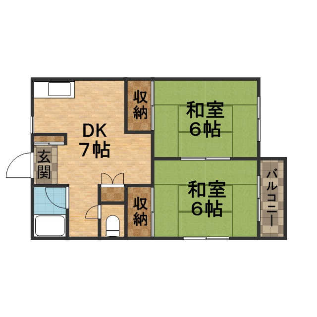 宝旭ハイツの間取り