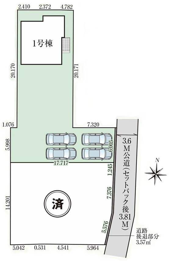 GRAFARE　深谷市天神町の区画図|図面と現況が異なる場合、現況を優先とします。【1号棟】