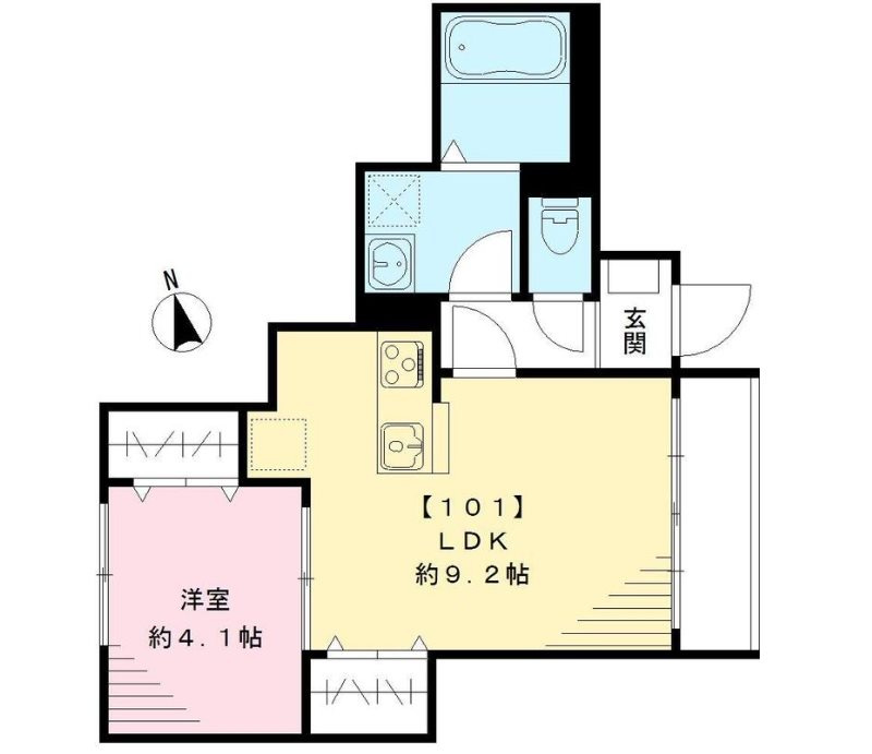 中野区江原町１丁目のアパートの間取り