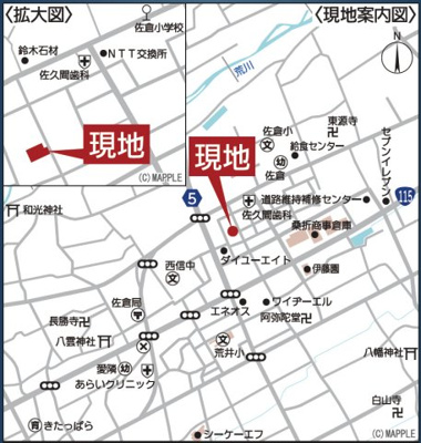 【地図】 | Cradle garden　福島市さくら第１　１号棟 | ★内覧予約でブランド米2kg★
