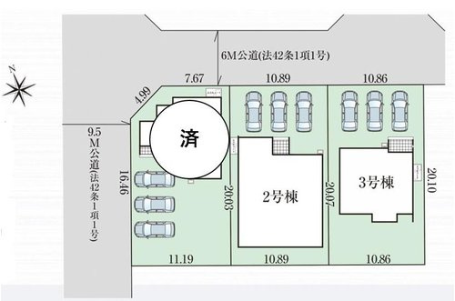 山形市浜崎2期【3号棟】の区画図|区画図