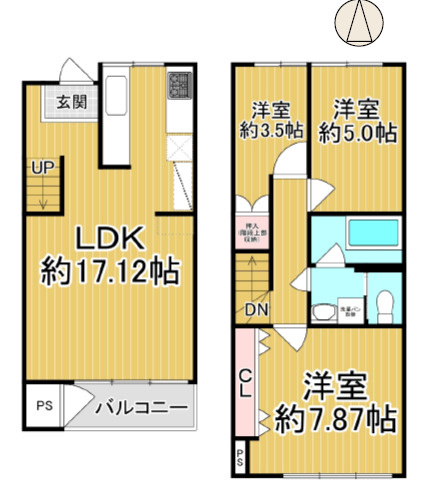 本山コープの間取り|トランクルーム付き！お部屋を広く使えます♪