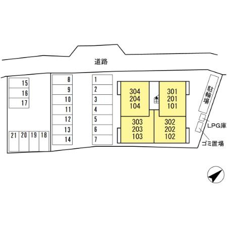 ワイズ古市の駐車場