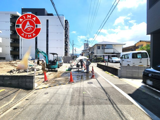 福岡市博多区南八幡町2丁目第1-4区画（2号地）の前面道路含む現地写真|前面道路です。
