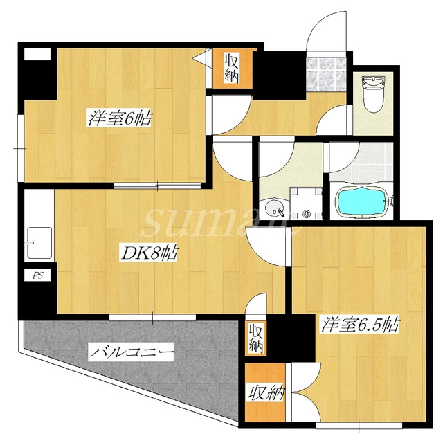 エヴァーグレースの間取り|角部屋です♪