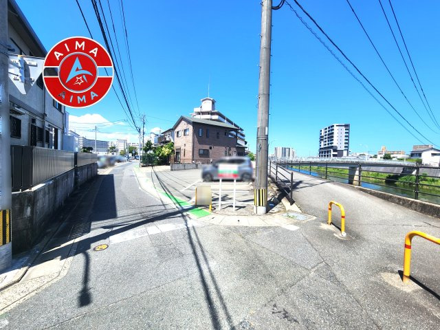 福岡市博多区板付2丁目第3-1区画（1号地）の前面道路含む現地写真|交通量も少ないです。