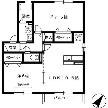 パークハイム　D棟の間取り