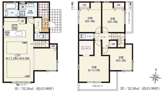 【間取り】 | 三鷹市井口4丁目　新築戸建　全1棟