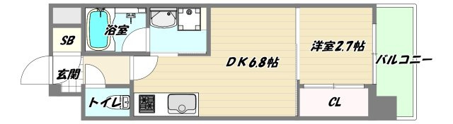 大阪市淀川区西宮原２丁目の賃貸マンションの間取り
