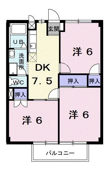 サンライズ芳川　　刈谷市近郊の賃貸はクラスホームの間取り