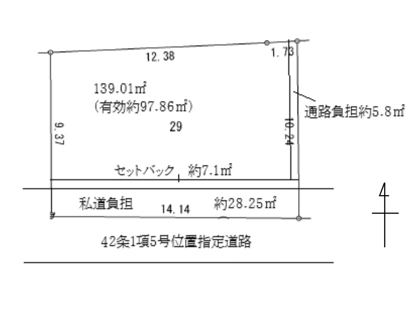 庄内東町　売土地の土地図