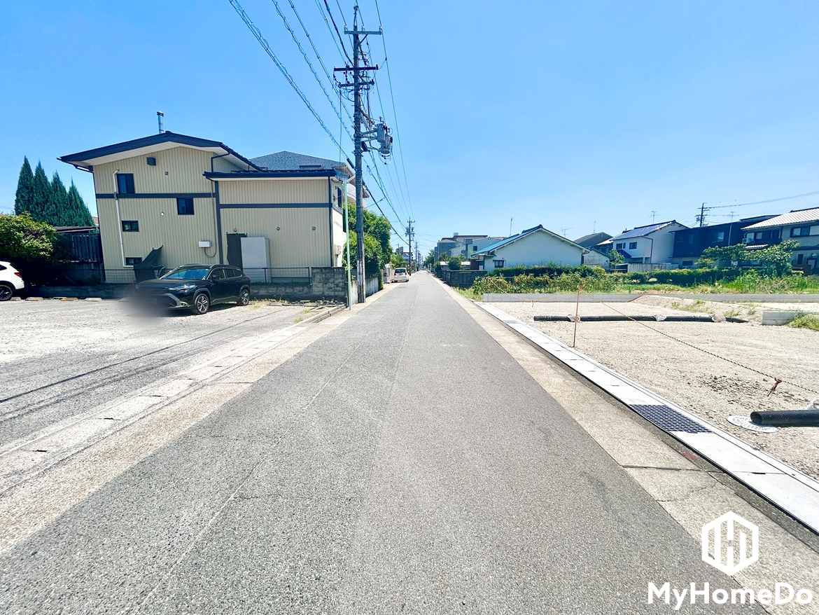北区中味鋺　2期の前面道路含む現地写真