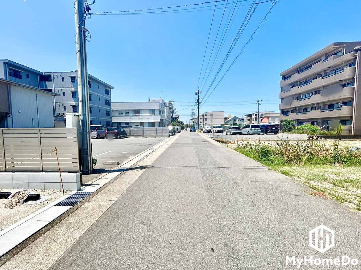 北区中味鋺　2期の前面道路含む現地写真