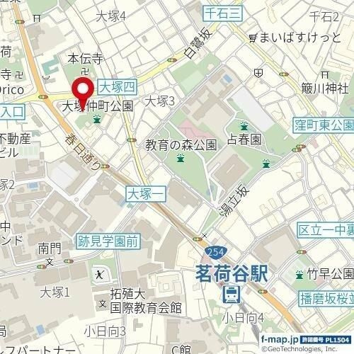 エヴェナール茗荷谷の地図