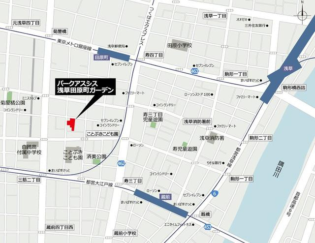 パークアクシス浅草田原町ガーデンの地図