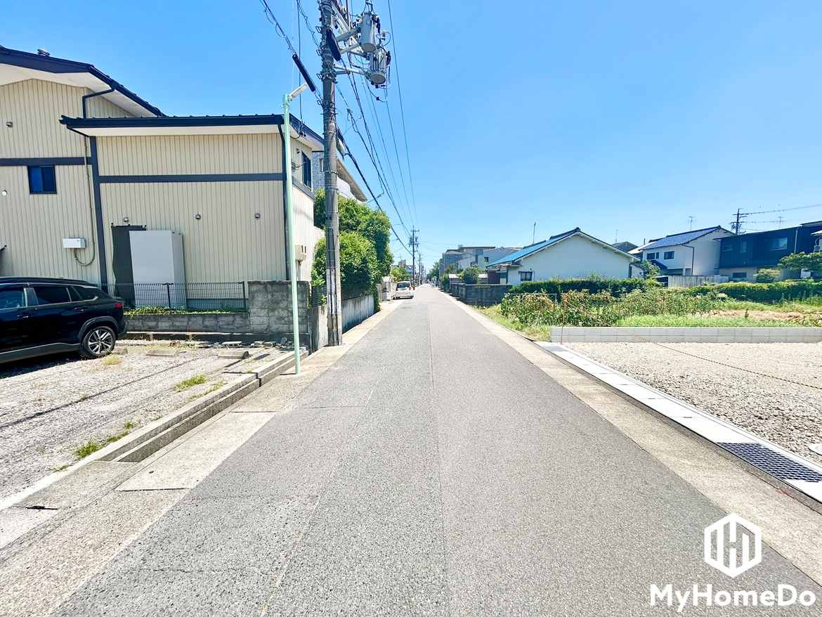 北区中味鋺　2期の前面道路含む現地写真