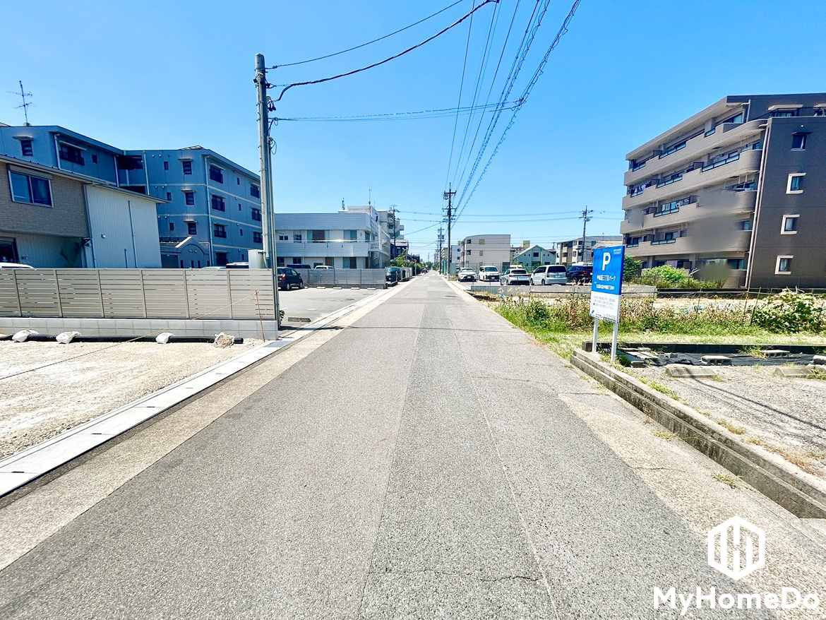 北区中味鋺　2期の前面道路含む現地写真