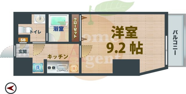 【間取り】 | プレール・ドゥーク永福町 | 1Kのお部屋です。
