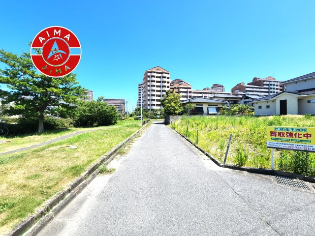 福岡市西区豊浜2丁目第2-3区画（3号地）の前面道路含む現地写真|日当たり良好です。