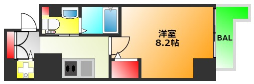 エスライズ北堀江の間取り|現状有姿