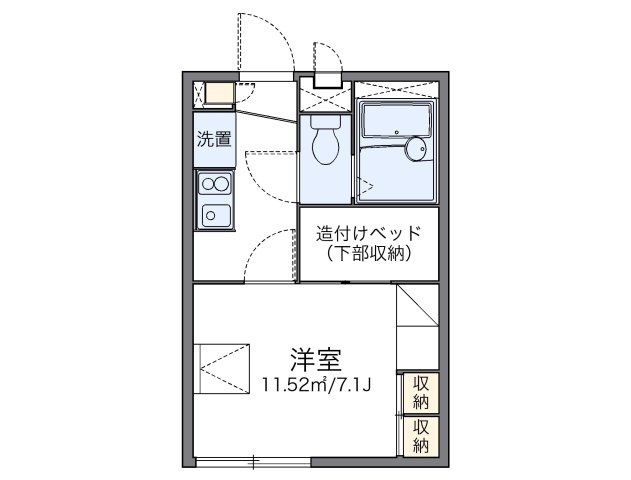 レオパレスアルモワールの間取り